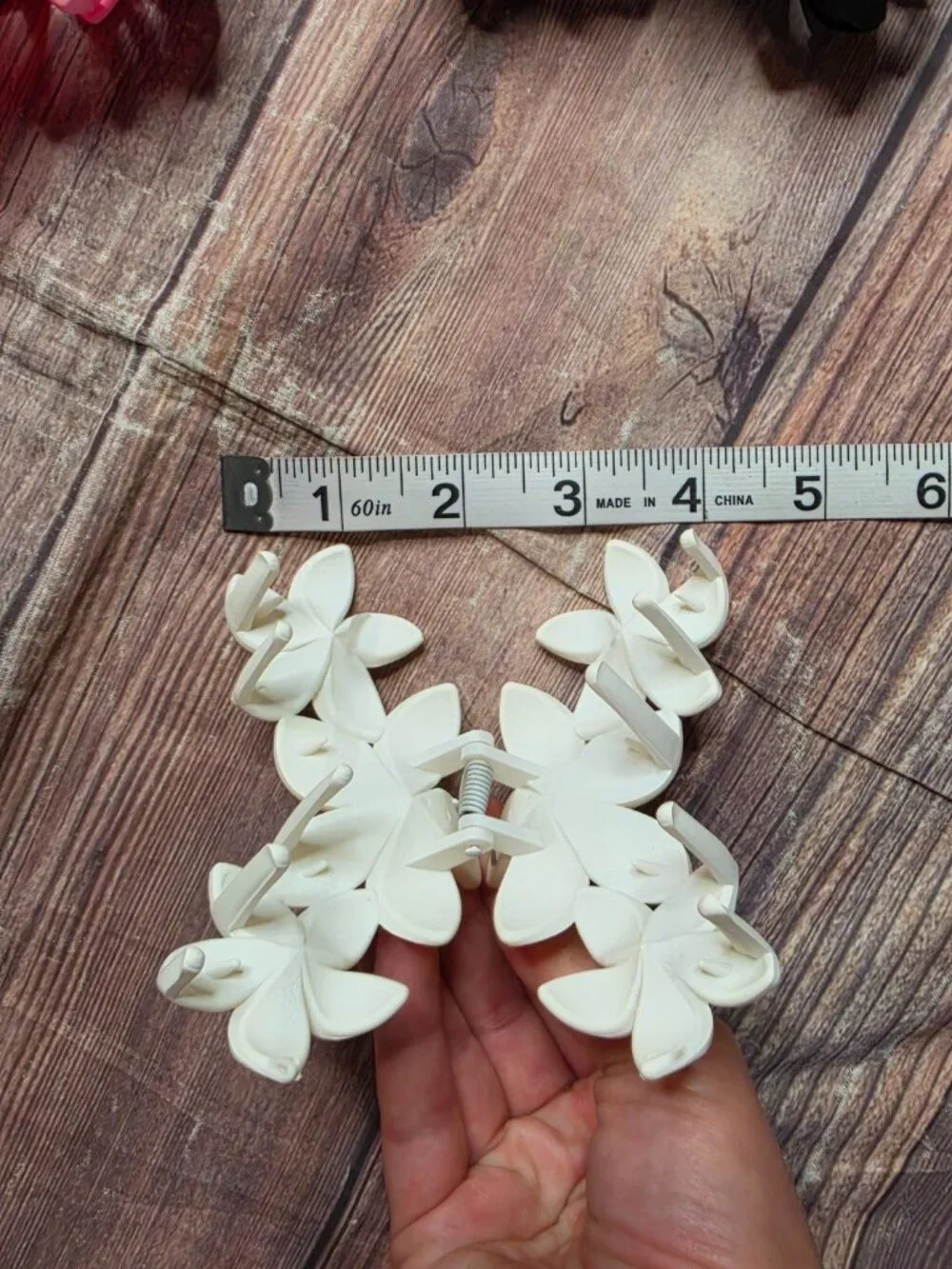 5/$15 Plumeria Flower Hair Claw Clips